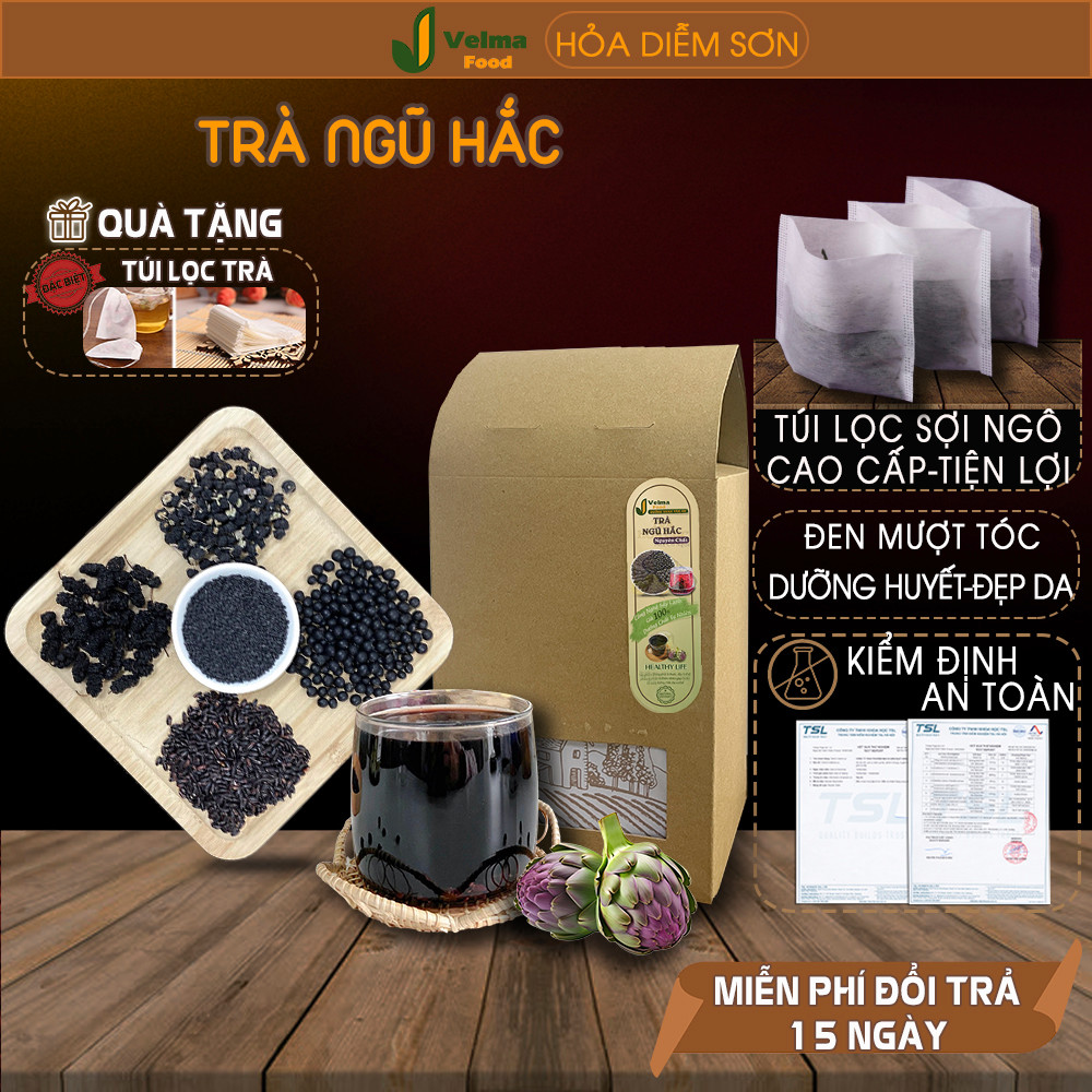 Trà ngũ hắc Velma Food , trà thảo mộc bổ máu , bổ khí huyết, dưỡng tóc