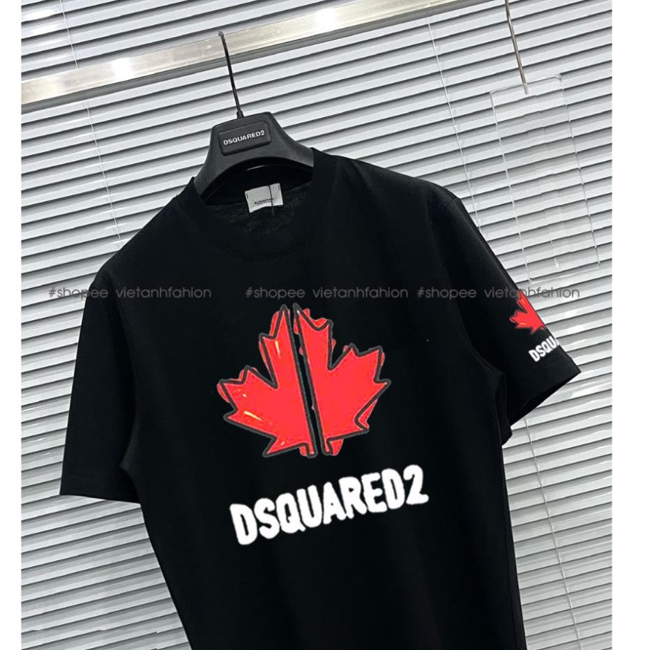 Áo phông Dsq 1 lá nam nữ cổ tròn,áo thun Dsq Icon tay ngắn hot trend boy phố UT