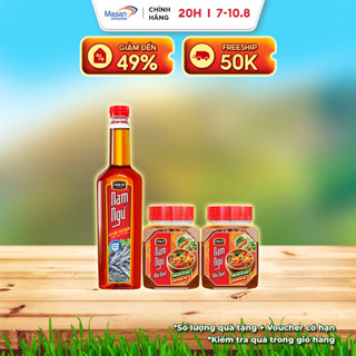 Combo nước mắm Nam Ngư 750ml + Combo 2 Kho Quẹt Nam Ngư Tôm Khô Cà Mau Tóp Mỡ Ba Chỉ 200gr