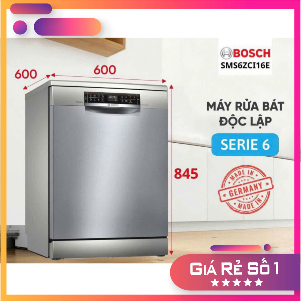 Máy rửa bát Bosch SMS6ZCI16E (14 bộ) - NK Đức, BH 3 năm, Lắp đặt miễn phí Hà Nội, HCM