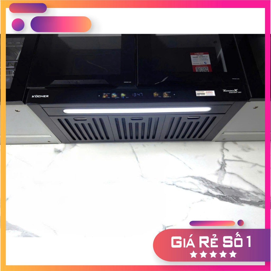 Máy hút mùi Kocher Turbo Smart 3D X3D-350D l X3D-350T l X3D-350N, Lực hút 1800m3/h, Hàng chính hãng