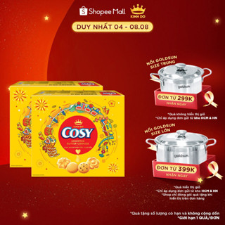 [DATE 11/10/2025] Bánh Quy Bơ Cosy Thập Cẩm Rắc Hạt Hộp Giấy Vàng, Combo 2 Hộp x 330G
