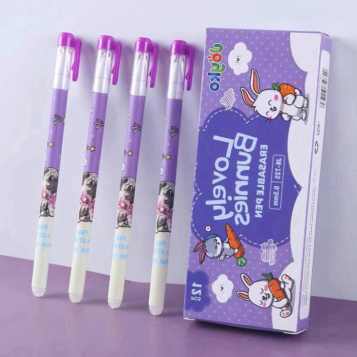 Hộp 12 cây bút  xóa được mầu tím JOYKO JK-725 - Q06