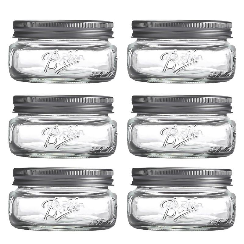 Ball Mason Jar Hũ thủy tinh Mason Mỹ, trong suốt, có nắp đậy ins Hũ Salad Sữa Lắc Cốc Mason Retro