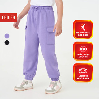 Quần nỉ bé gái CANIFA cạp chun túi hộp hai bên form rộng 1BP23W007