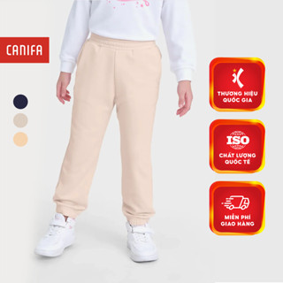 Quần nỉ bé gái CANIFA cạp chun dáng suông bo gấu 1BP23W002