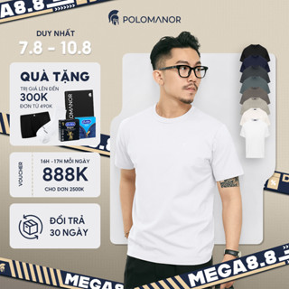 Áo thun nam cổ tròn TSHIRT BASIC, BST Social Circle vải cotton cao cấp thoải mái - POLOMANOR