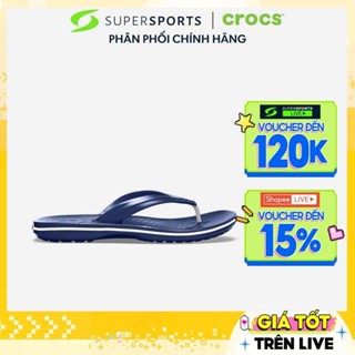Dép Xỏ Ngón Unisex Crocs Crocband - Xanh Navy - 11033-410 ADS1 LS100