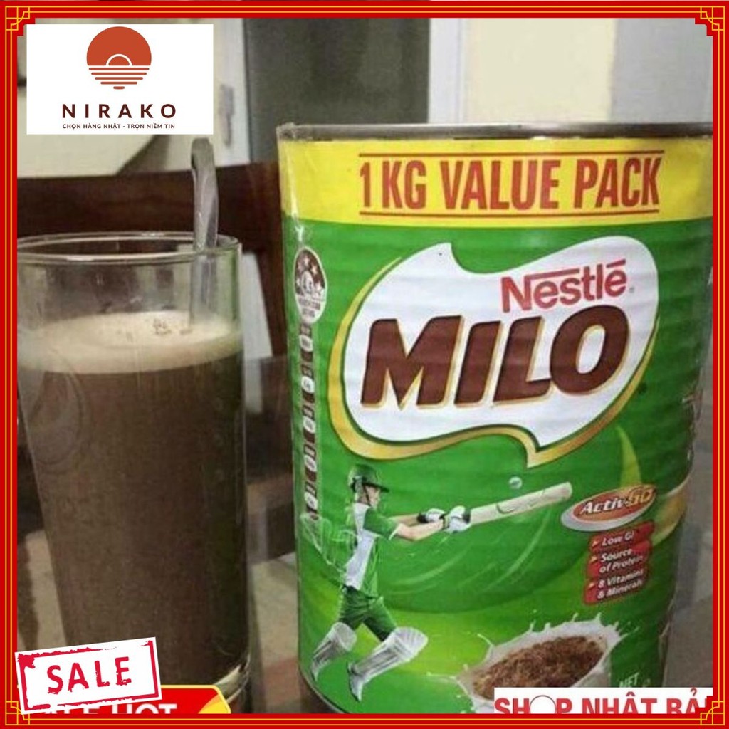 Sữa bột Milo Úc Hộp 1Kg