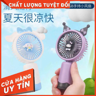  Quạt tích điện cầm tay trang trí tai hoạt hình ngộ nghĩnh có đế để bàn Quạt mini 3 chế độ tặng kèm dây sạc UBS... 