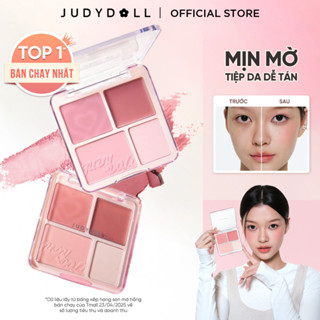 Bảng Phấn Má Hồng Bắt Sáng JUDYDOLL 4 Ô Tông Lì Đa Năng Mềm Mịn Trang Điểm Tự Nhiên Lâu Trôi