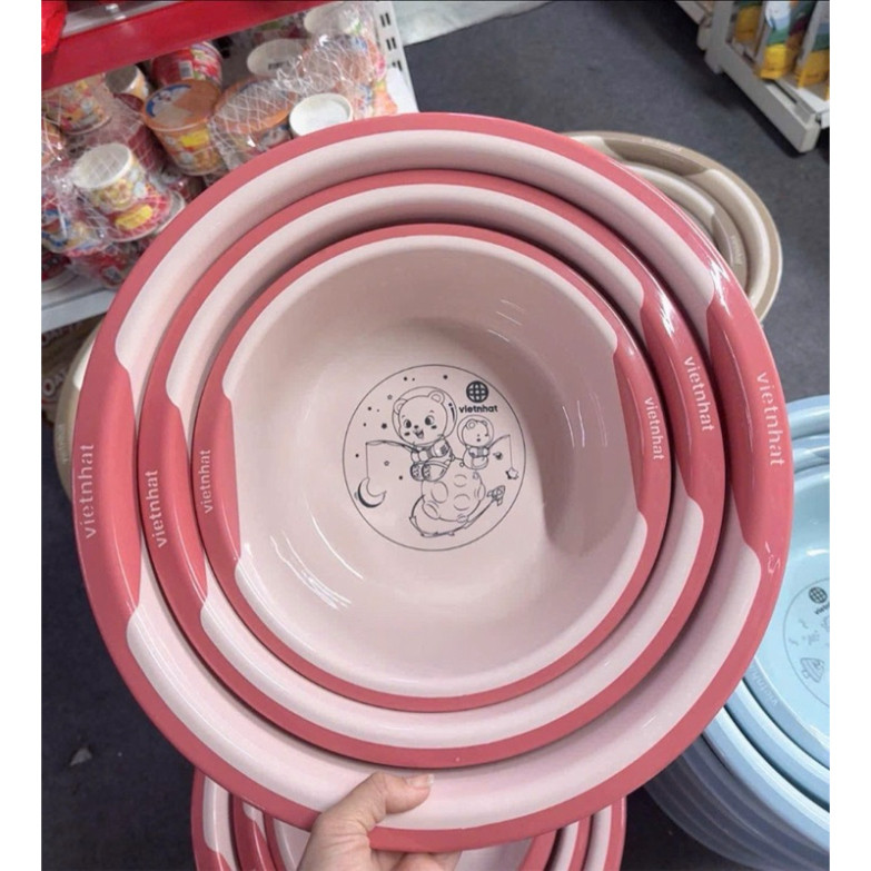 Chậu nhựa rửa mặt nhựa nguyên sinh Chính Hãng Việt Nhật Hokori 28,33,39cm (2330)