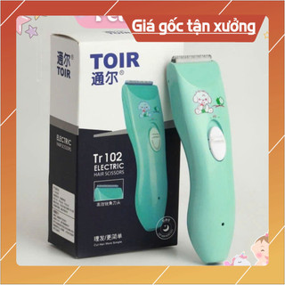 Tông đơ cắt tóc cho bé trẻ em cầm tay sạc điện TOIR 102 tiếng ồn thấp hình cún đáng yêu TUIDO SHOP