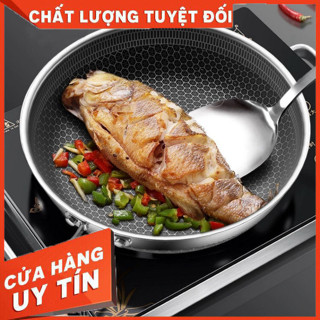  Chảo chống dính Tuido shop  vân tổ Ong dùng cho mọi loại bếp chất liệu inox 304 đường kính 28cm 