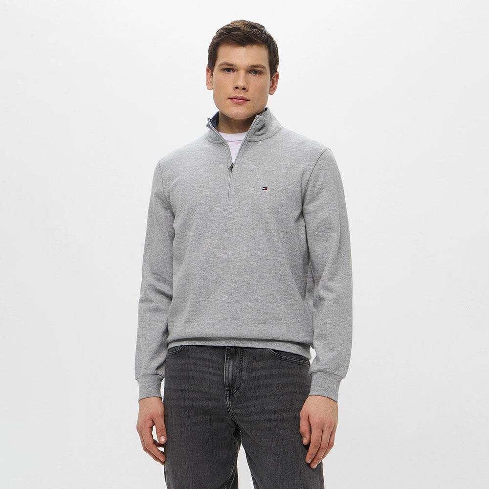 TOMMY HILFIGER - Áo Thun Nam Tay Dài Jersey 1/4 Zip - MW0MW38082P01