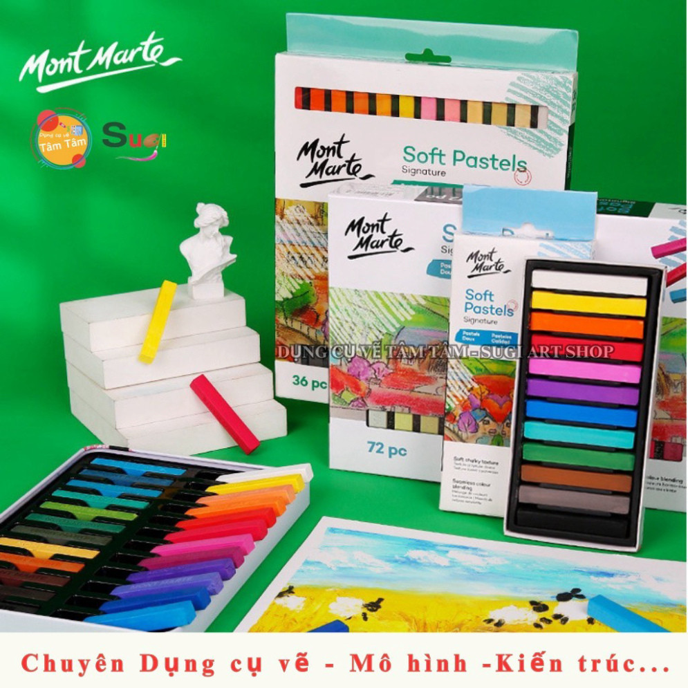 [ Gò Vấp ] [ TÂM TÂM ] Phấn tiên Mont Marte, Soft Pastels Mont Marte 12 màu / 36 màu
