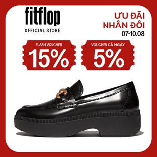 Giày Loafer Da Đế Chunky Nữ FitFlop F-LUMA - Black - FOF - HY3-001
