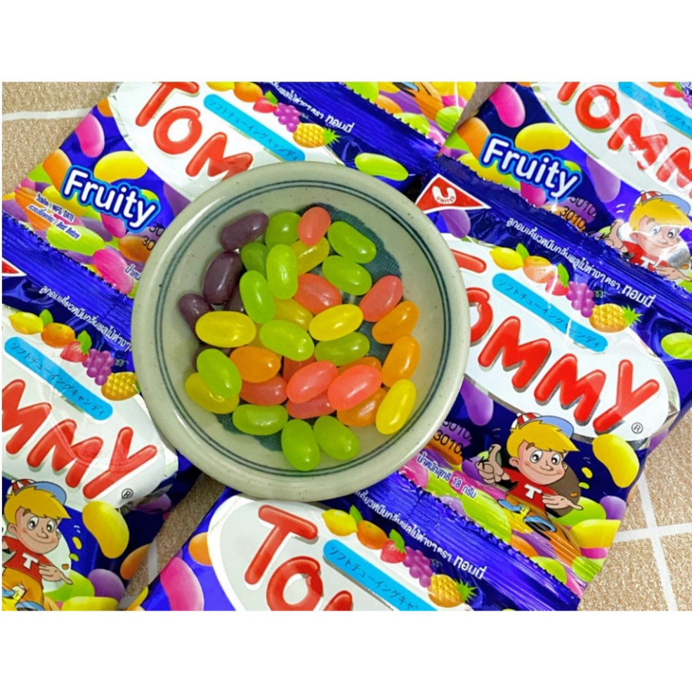 COMBO 10 GÓI, 20 GÓI KẸO DẺO TOMMY HƯƠNG TRÁI CÂY, KẸO DẺO TOMMY FRUITY GÓI 18G