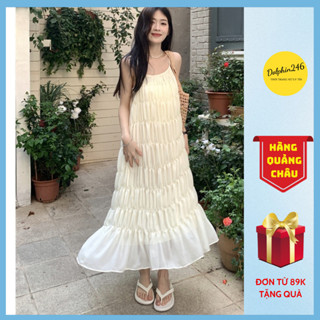 Váy maxi 2 dây đầm đi biển dáng dài nhún 2 lớp chất voan tơ cao cấp mặc đi chơi đi biển du lịch xinh 9133 1300 CT-1 