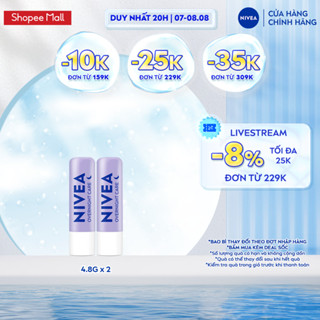 Bộ 2 Son Dưỡng NIVEA Ban Đêm Hương Lavender (4.8 g) - 88068x2