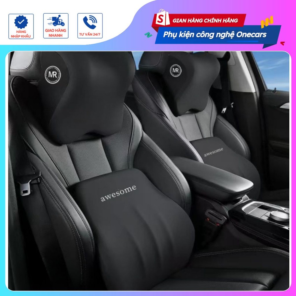 Gối Tựa Đầu Và Lưng Cao Su Non Awesome Thiết Kế Công Thái Học