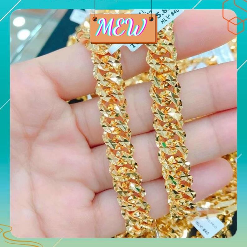 Lắc tay khoen lật vòng tay mắc xích nam nữ bền màu mạ vàng 18k
