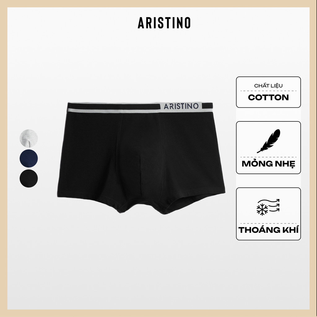 Quần Lót Nam Boxer ARISTINO Chất Liệu Cotton Cao Cấp Kháng Khuẩn, Hút Ẩm Tốt - ABX1603