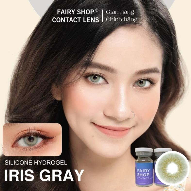 Kính Áp tròng Xám Xanh Tây Iris gray European eyes 14.0mm - FAIRY SHOP CONTACT LENS Silicone Hydroge