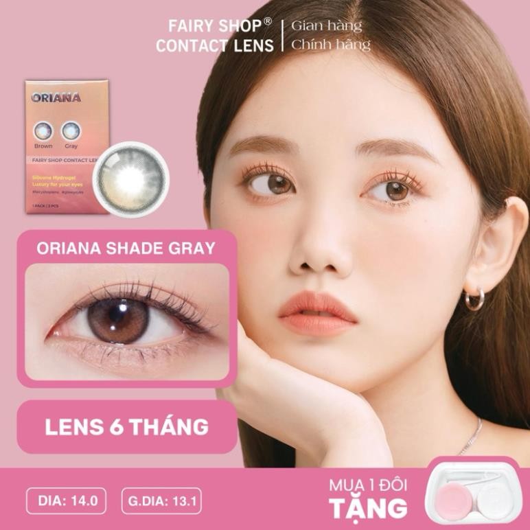 Kính Áp Tròng Filter Phủ Bóng Oriana Shade Gray 14.0mm - FAIRY SHOP CONTACT LENS độ 0 đến 8 Silicone
