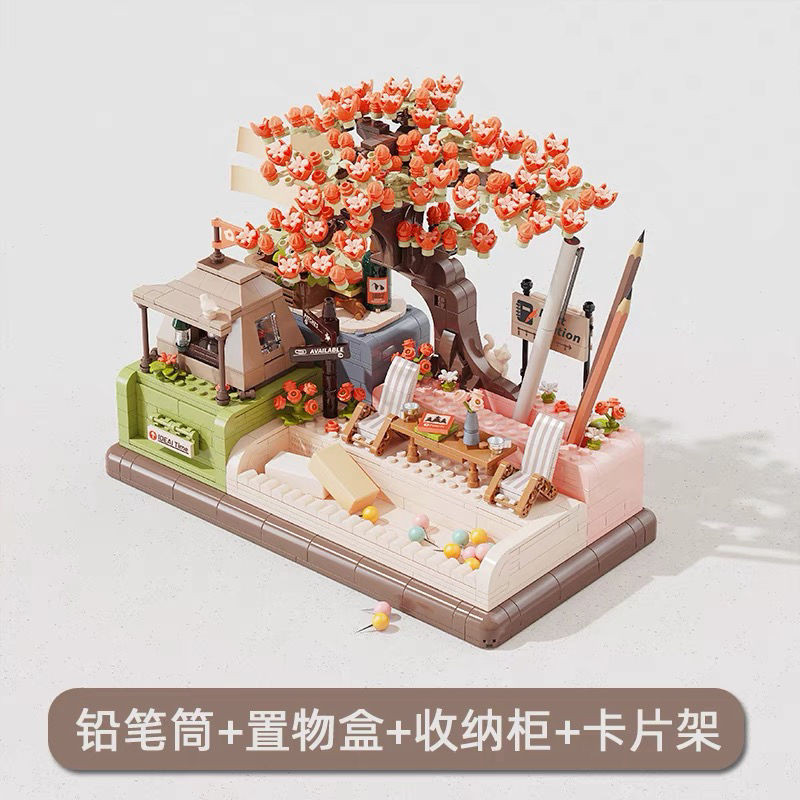 Bộ xếp hình Kiss Spring Breeze, đồ trang trí bàn làm việc sáng tạo của người nổi tiếng trên internet