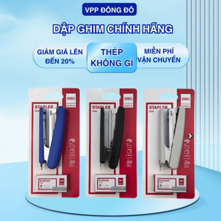 [ Tặng Kèm Ghim ], Dập Ghim Học Sinh Văn Phòng, Bấm kim số 10 Deli 0251 Kèm Đạn Ghim Cao Cấp