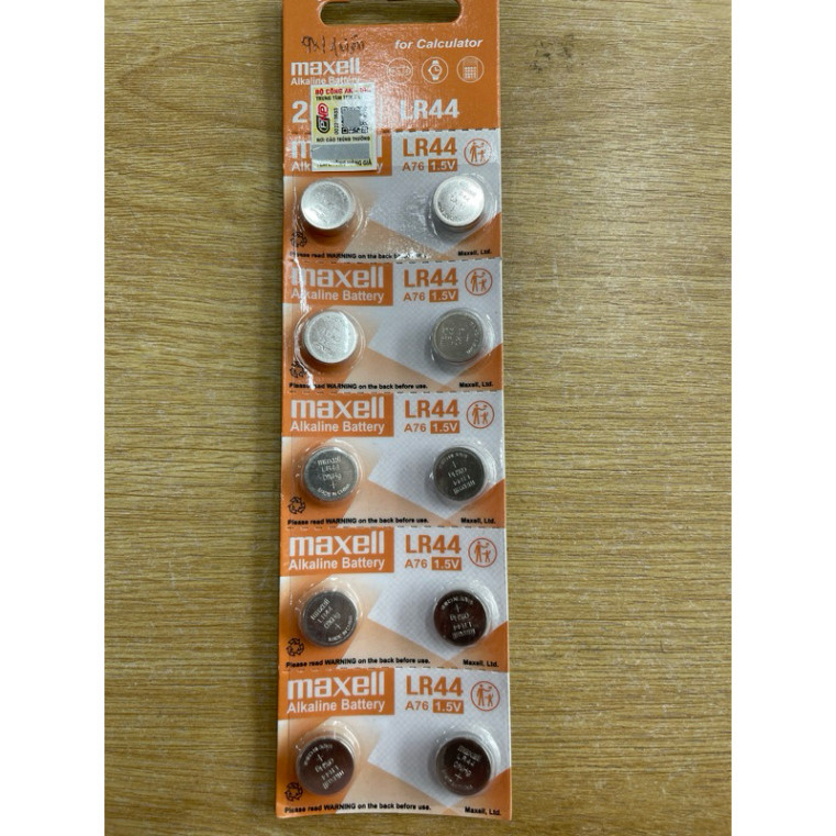 Pin Cúc Maxell LR1130/ LR41/ LR44 Thay Máy Tính Casio, Độ Bền Cao Tuổi Thọ Lâu Năm
