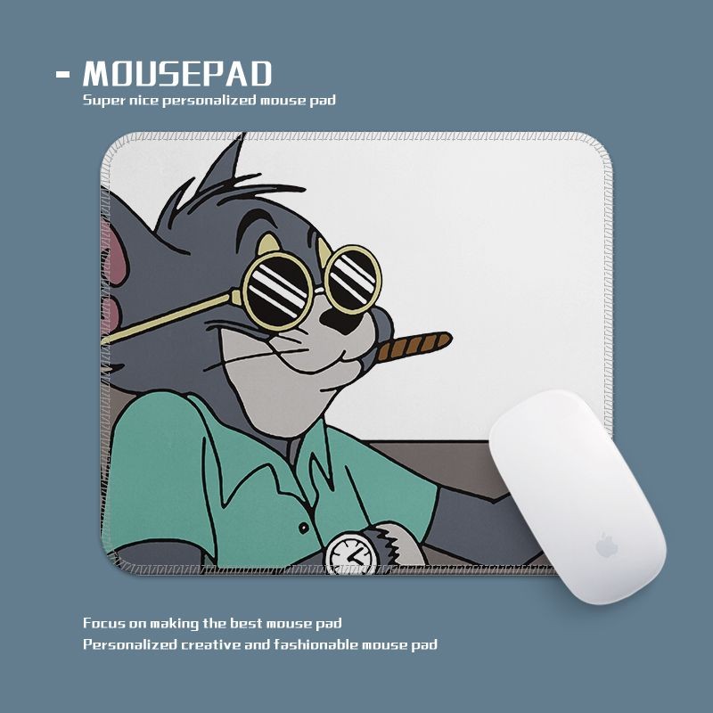 Tấm lót chuột hoạt hình Tom và Jerry, kích thước nhỏ, dùng cho bàn máy tính văn phòng, chống bẩn, cạ