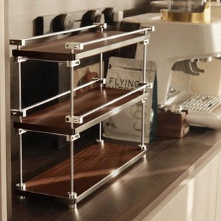  Giá để đồ trục quang học để bàn bằng gỗ chắc chắn kệ nhỏ giá đỡ cốc góc cà phê tủ mỹ phẩm nhiều tầng giá để đồ cổ đi 