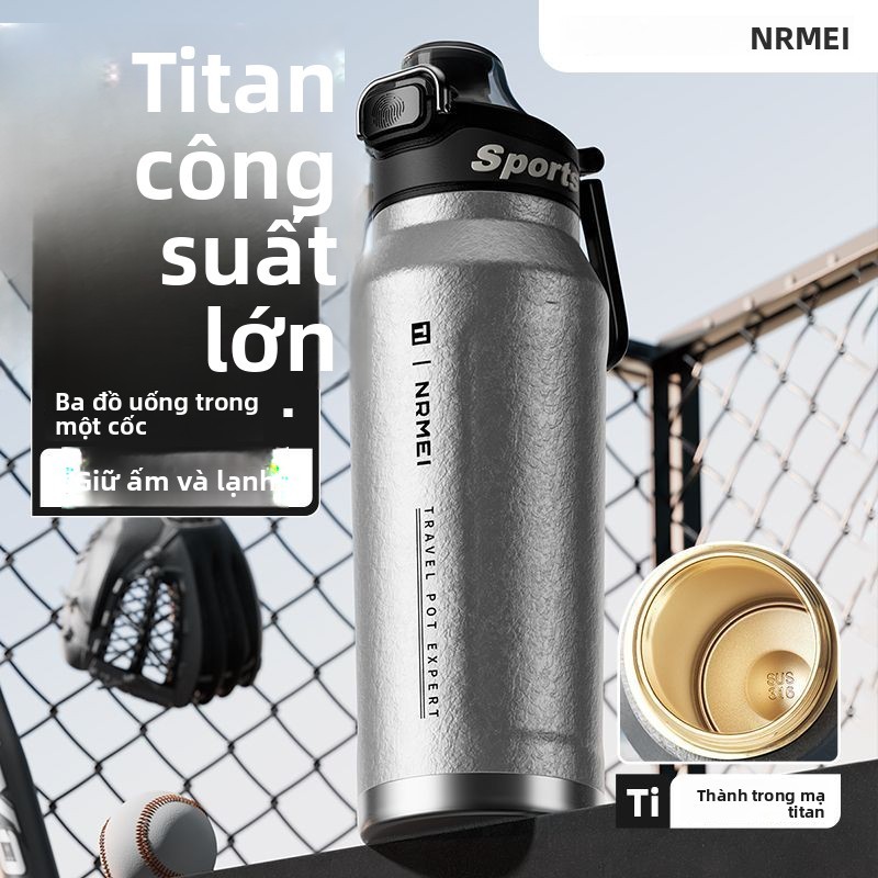 Ly giữ nhiệt dung tích lớn cho nam và nữ, sử dụng cho học sinh, bình nước thể thao ngoài trời, bình 