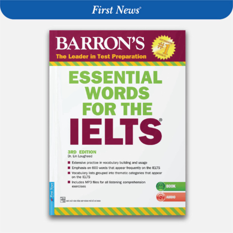 Sách - BARRON'S ESSENTIAL WORDS FOR THE IELTS (3RD EDITION) - First News - SFN