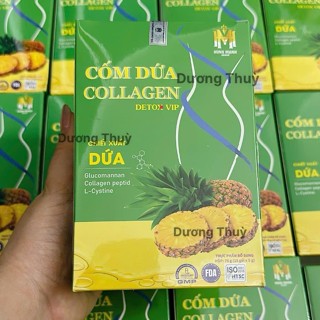 Cốm Dứa Collagen Detox Vip Chính Hãng hỗ trợ đẹp da đẹp dáng, detox cơ thể, bổ sung collagen chống lão hóa da hiệu quả
