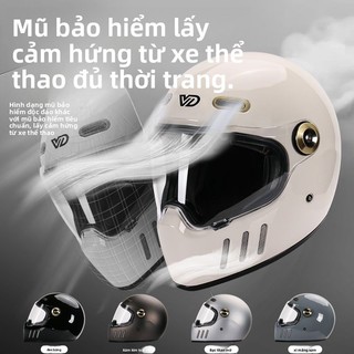 Vady Mũ bảo hiểm Cruiser Retro Xe máy điện Tiêu chuẩn quốc gia mới3C Mũ bảo hiểm full-face Bluetooth được chứng nhận cho