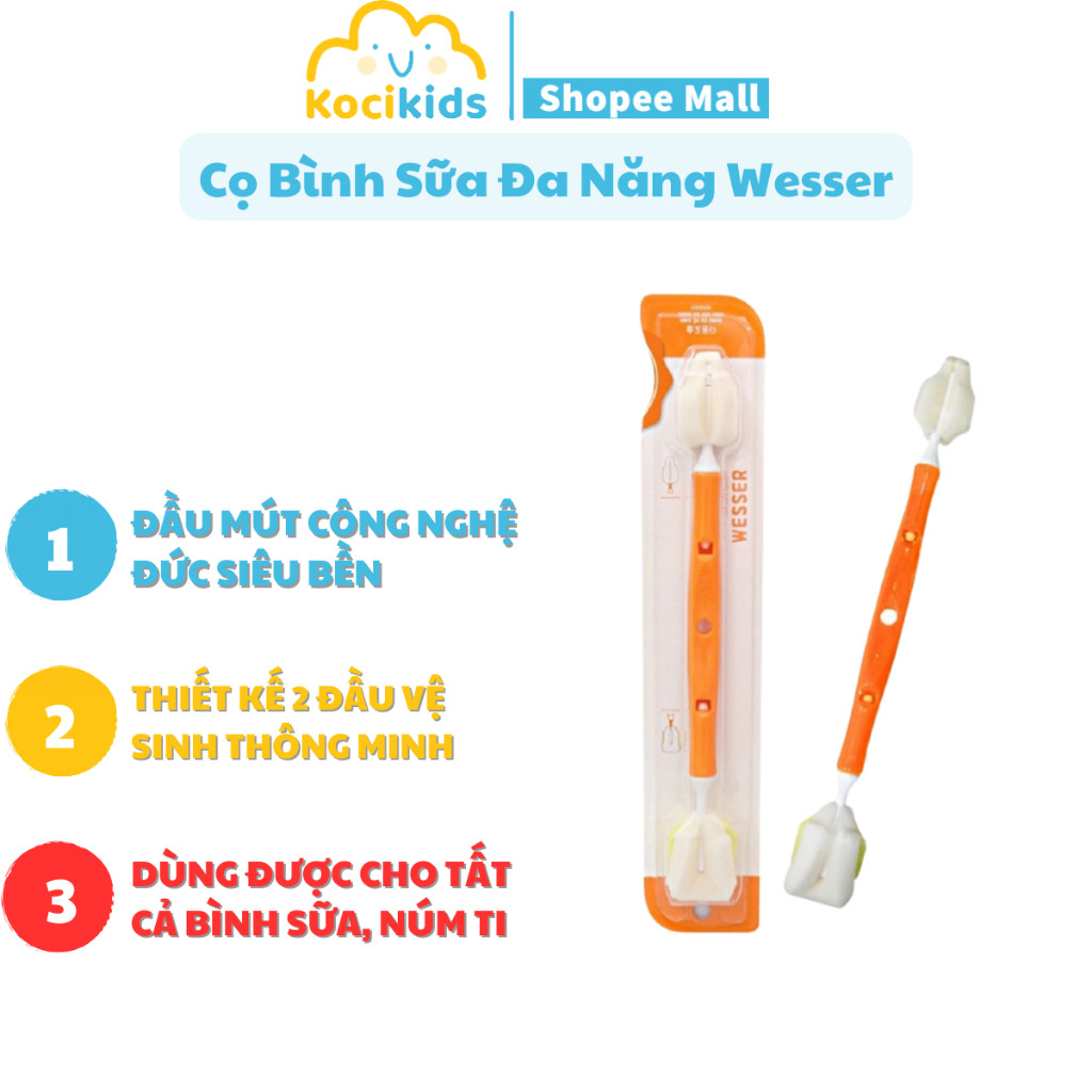 Cọ Rửa vệ Sinh Bình Sữa Đa Năng WESSER  chính hãng