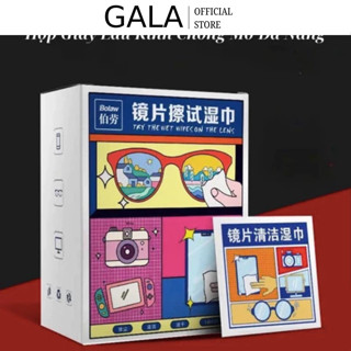  Hộp 100 Khăn lau kính nano chống bám hơi nước Giấy lau kính mắt chống sương mù mồ hôi GALA 