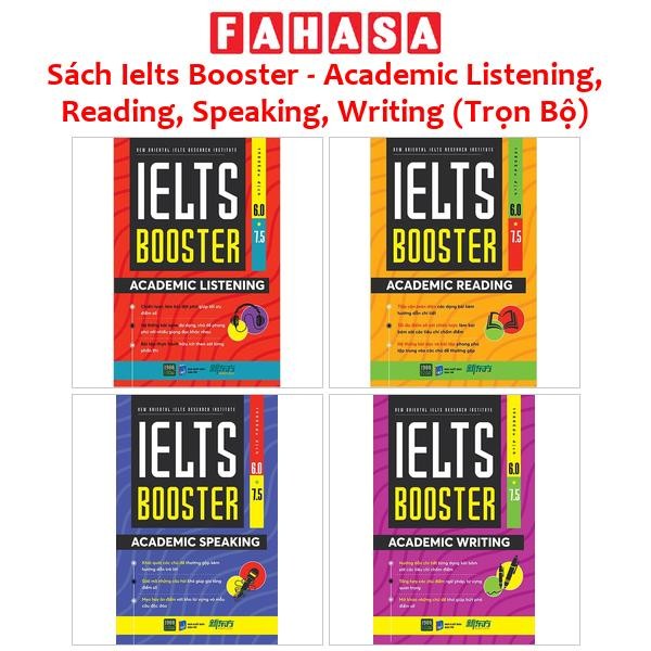 Sách Ielts Booster - Academic Listening, Reading, Speaking, Writing (Trọn Bộ)