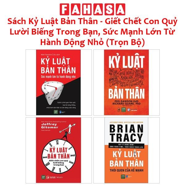 Sách Kỷ Luật Bản Thân - Giết Chết Con Quỷ Lười Biếng Trong Bạn, Sức Mạnh Lớn Từ Hành Động Nhỏ (Trọn Bộ)
