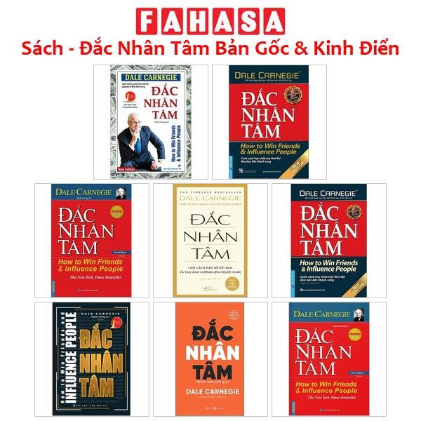 Sách - Đắc Nhân Tâm Bản Gốc & Kinh Điển - Khổ nhỏ, Khổ Lớn, Bìa Cứng, Bìa Mềm