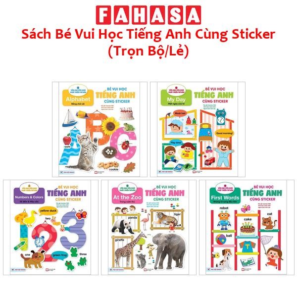 Sách Bé Vui Học Tiếng Anh Cùng Sticker (Trọn Bộ/Lẻ)