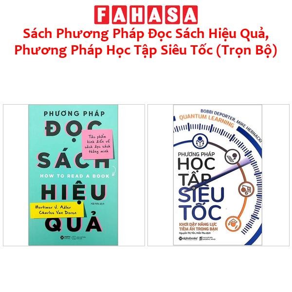Sách Phương Pháp Đọc Sách Hiệu Quả, Phương Pháp Học Tập Siêu Tốc (Trọn Bộ)