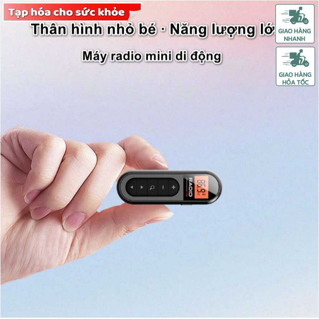 Máy Radio Mini Di Động Siêu Nhỏ, Radio Pocket Mini LCD Retaimall
