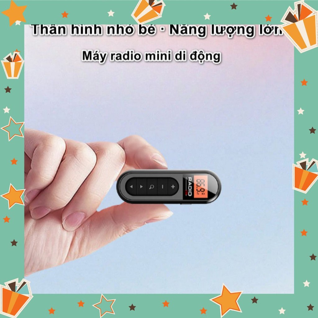 Verlo - Máy Radio Mini Di Động Siêu Nhỏ, Radio Pocket Mini LCD