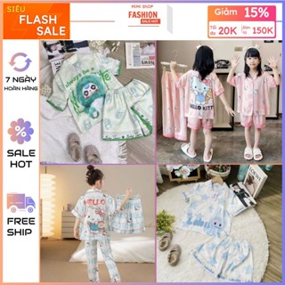   08-45kg Đồ Bộ Pijama cho bé 9-45kg trẻ em vải lụa Latin Siêu Xinh 