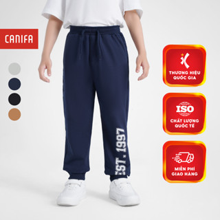 Quần nỉ bé trai CANIFA bo gấu cạp chun có hình in 2BP24W010