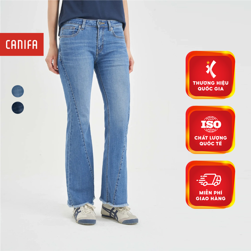 Quần jeans nữ CANIFA ống loe siêu co giã 6BJ24S003